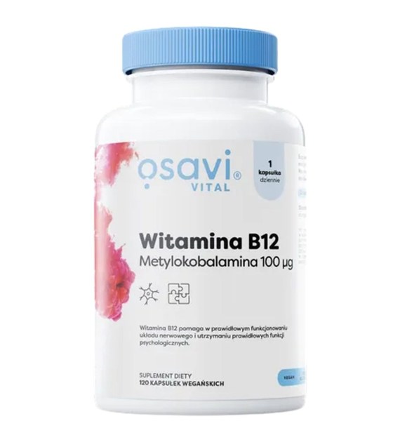 Osavi Witamina B12 Metylokobalamina, 100 mcg  - 120 kapsułek