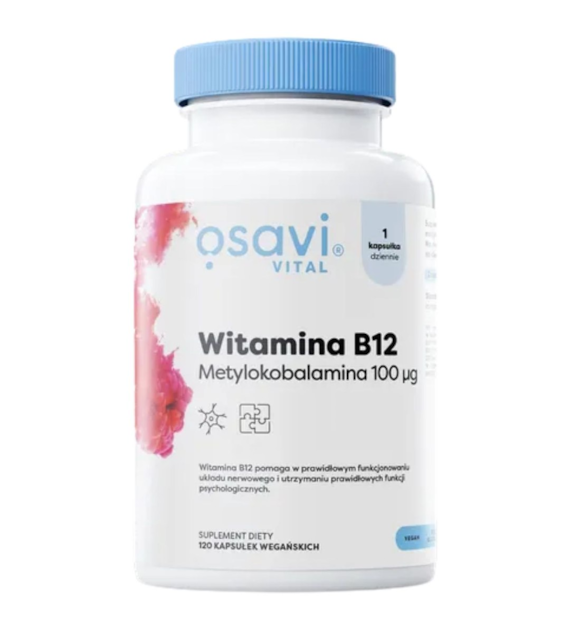 Osavi Witamina B12 Metylokobalamina, 100 mcg  - 120 kapsułek