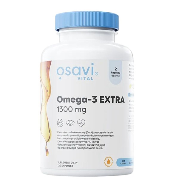 Osavi Omega-3 Extra 1300 mg, cytryna - 120 kapsułek