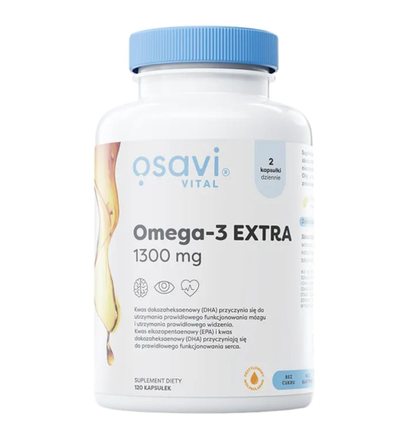 Osavi Omega-3 Extra 1300 mg, cytryna - 120 kapsułek