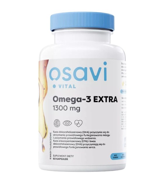 Osavi Omega-3 Extra 1300 mg, cytryna - 60 kapsułek