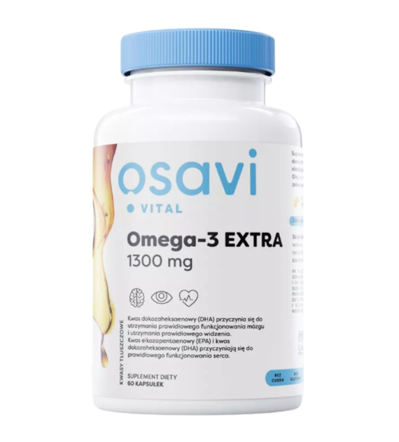 Osavi Omega-3 Extra 1300 mg, cytryna - 60 kapsułek