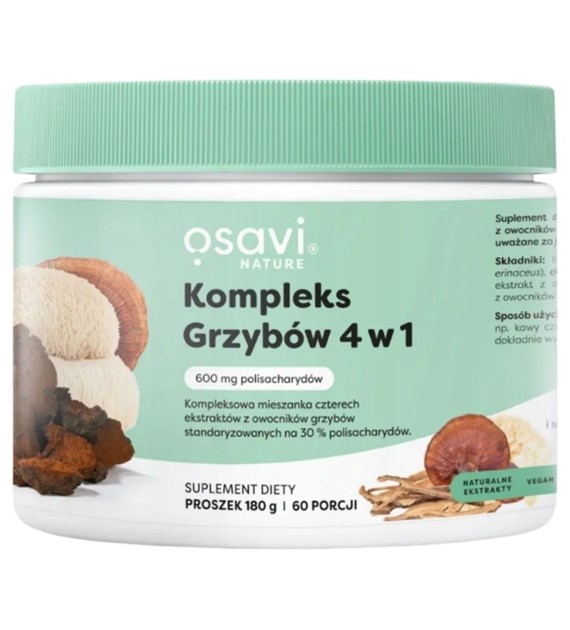 Osavi Kompleks grzybów 4 w 1 w proszku - 180 g