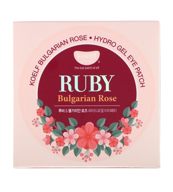 Petitfee Hydrożelowe płatki pod oczy Ruby Bulgarian Rose - 60 sztuk