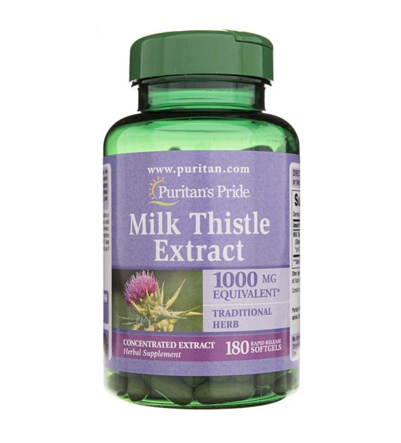 Puritan's Pride Milk Thistle Extract 1000 mg - 180 Softgels