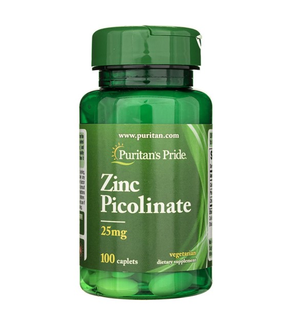 Puritan's Pride Zinc Picolinate 25 mg - 100 Caplets