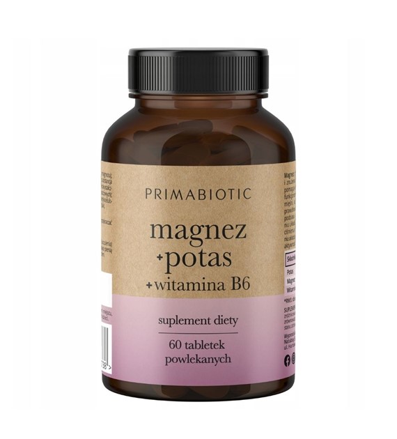 PrimaBiotic Magnez + Potas + Witamina B6 - 60 tabletek
