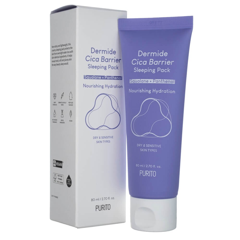 Purito Krem regenerujący na noc Dermide Cica Barrier - 80 ml
