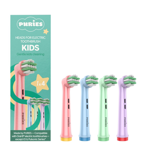 Puries Kids Końcówki do szczoteczek elektrycznych Oral-B - 4 sztuki