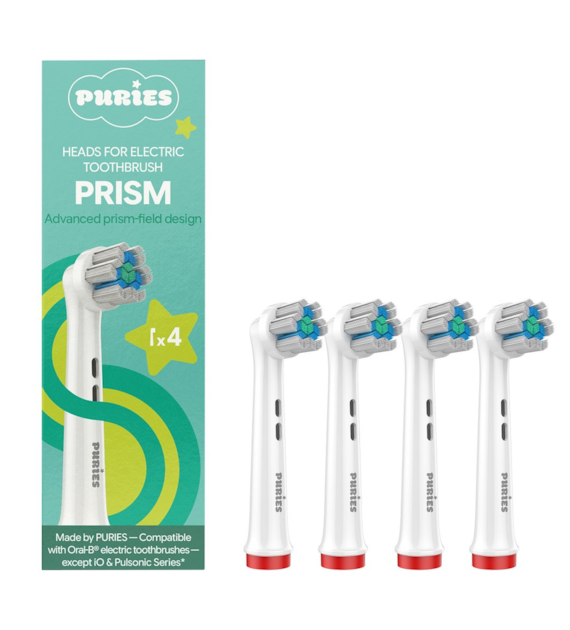 Puries Prism Końcówki do szczoteczek elektrycznych Oral-B - 4 sztuki