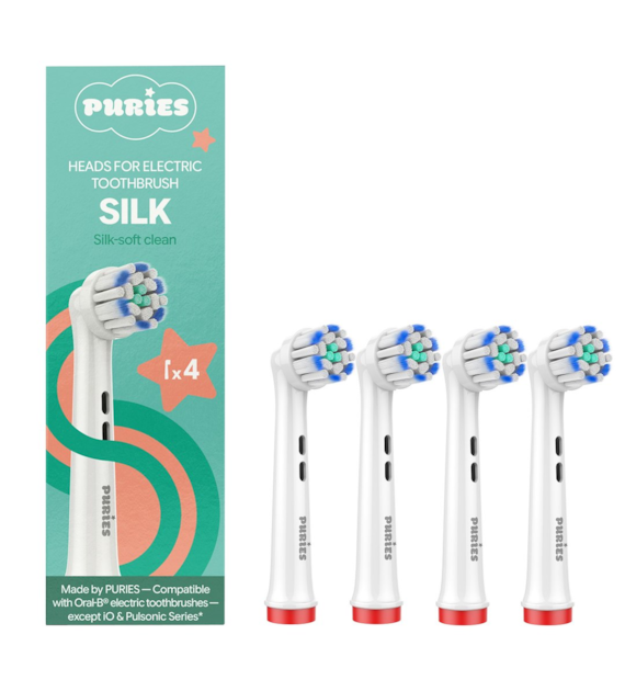 Puries Silk Końcówki do szczoteczek elektrycznych Oral-B - 4 sztuki