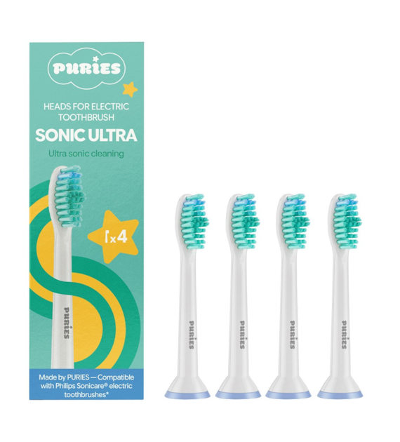 Puries Sonic Ultra Końcówki do szczoteczek elektrycznych Sonicare - 4 sztuki