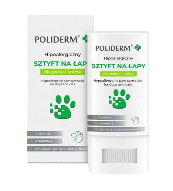 JM Sante Poliderm Hipoalergiczny sztyft na łapy dla psa i kota - 14,5 g