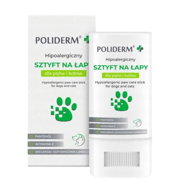 JM Sante Poliderm Hipoalergiczny sztyft na łapy dla psa i kota - 14,5 g