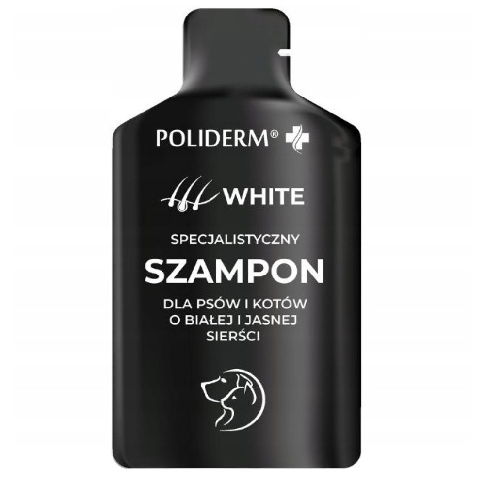 JM Sante Poliderm Szampon dla psa i kota o białej i jasnej sierści - 15 ml