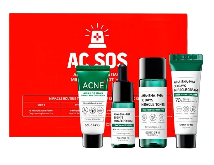 Some By Mi AHA BHA PHA 30 Days Miracle AC SOS - zestaw do skóry trądzikowej