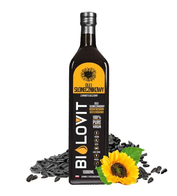 Bilovit Olej słonecznikowy zimnotłoczony - 1000 ml