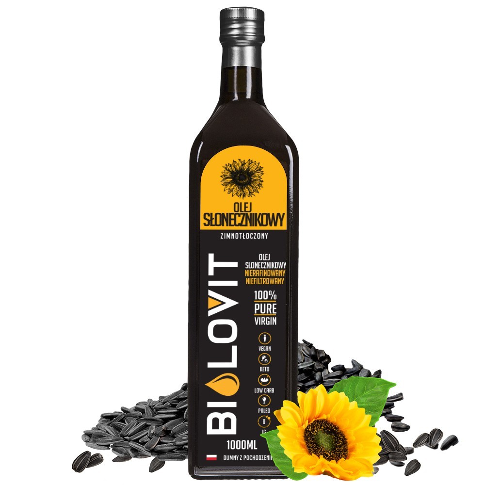 Bilovit Olej słonecznikowy zimnotłoczony - 1000 ml