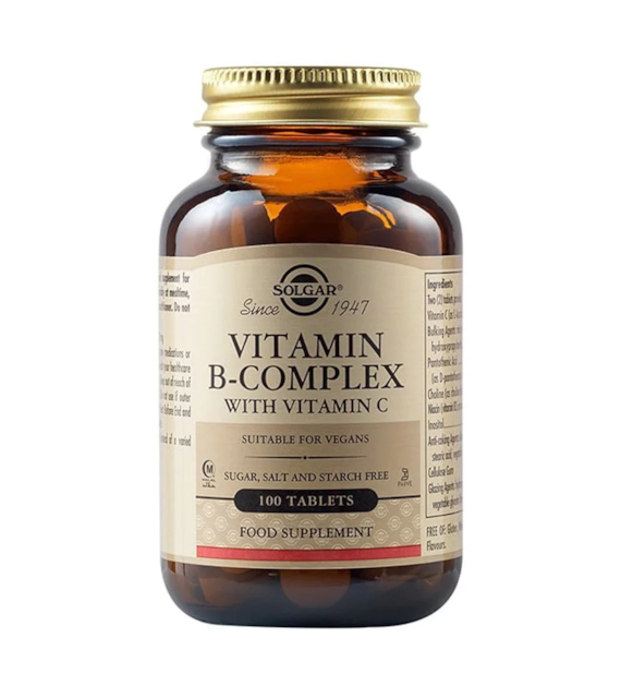 Solgar B-Complex with Vitamin C Stress Formula - 100 Tablets