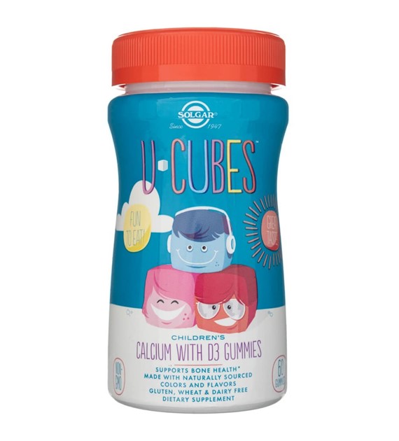 Solgar U-Cubes Children's Calcium with D3 - 60 Gummies