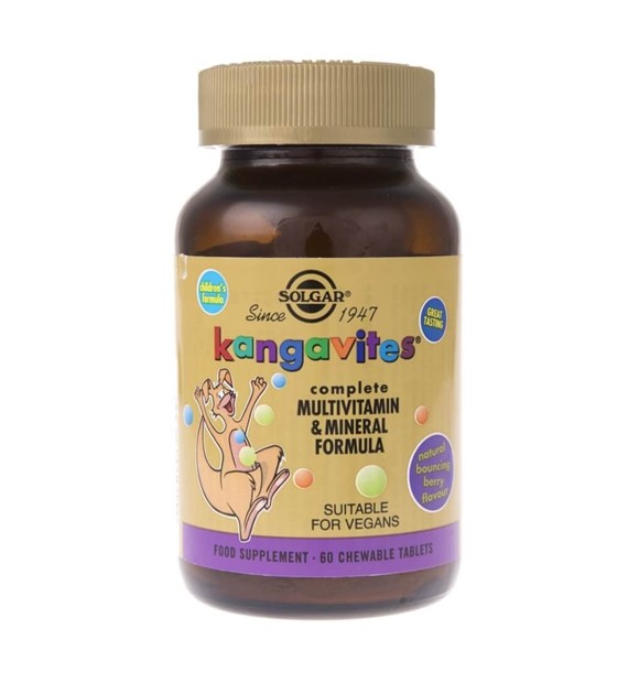 Solgar Kanguwity witaminy dla dzieci (smak jagodowy) - 60 pastylek