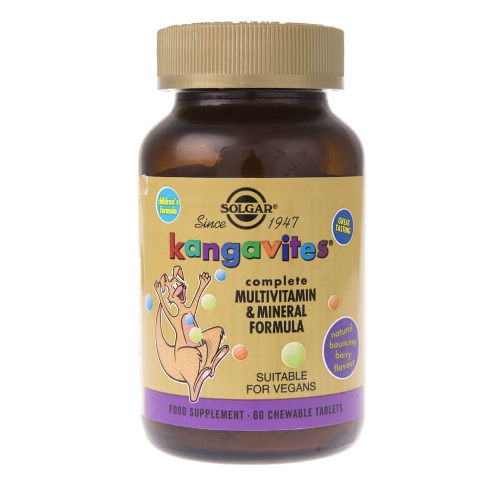 Solgar Kanguwity witaminy dla dzieci (smak jagodowy) - 60 pastylek