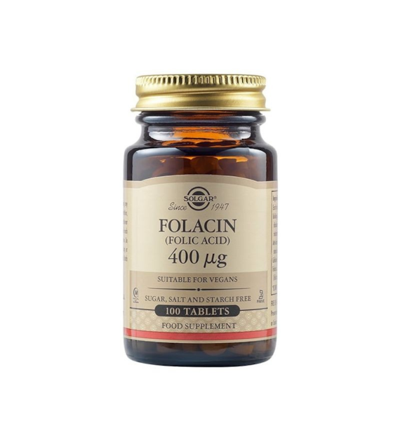 Solgar Foliany 400 mcg (Kwas Foliowy) - 100 tabletek
