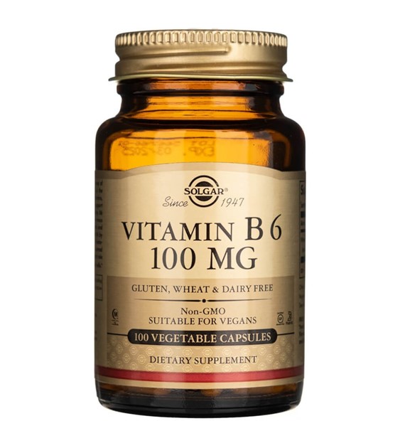 Solgar Vitamin B6 100 mg - 100 pflanzliche Kapseln