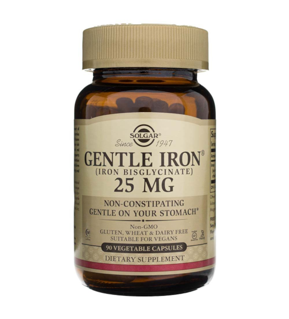 Solgar Gentle Iron 25 mg - 90 Vegetable Capsules