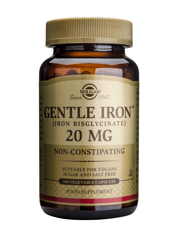 Solgar Gentle Iron 25 mg - 180 rostlinných kapslí