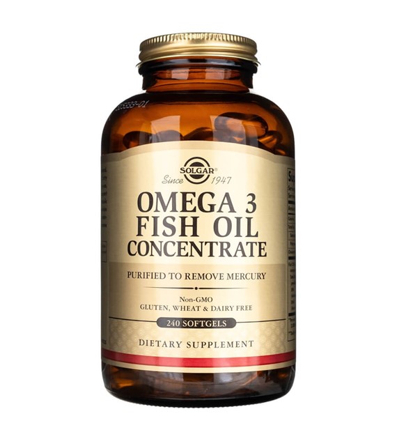 Solgar Omega-3-Fischöl-Konzentrat - 240 Weichkapseln