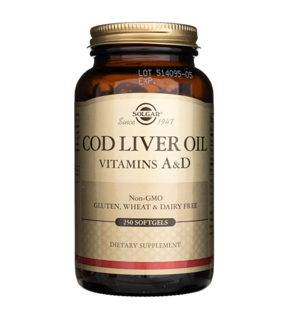 Solgar Cod Liver Oil (Vitamins A&D) - 250 Softgels