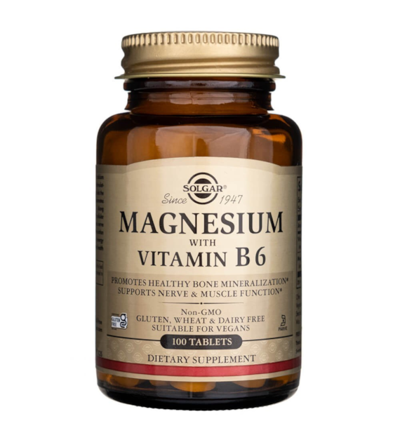 Solgar Magnesium with Vitamin B6 - 100 Tablets