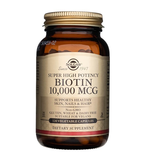 Solgar Biotin 10000 mcg - 120 pflanzliche Kapseln