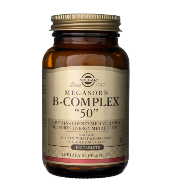 Solgar Megasorb B-Complex  50  - 100 Tablets