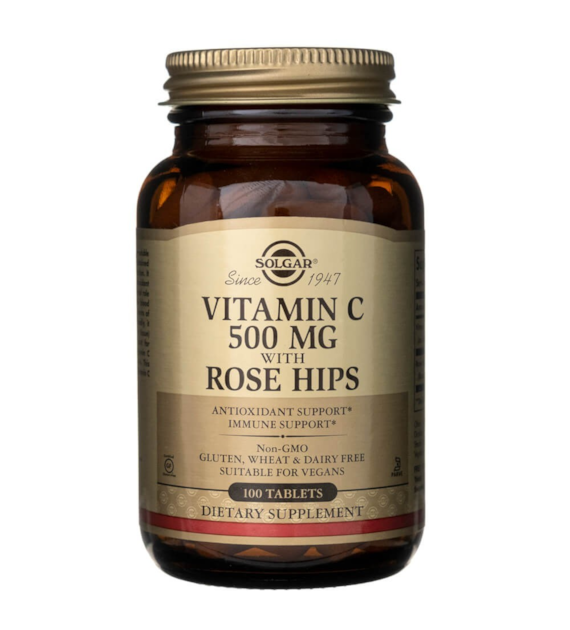 Solgar Vitamina C 500 mg with Rose Hips - 100 Tablets