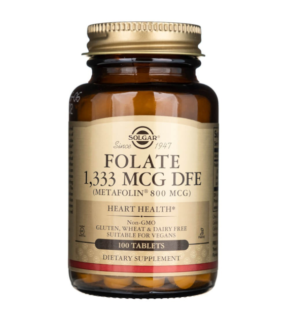Solgar Folate 1333 mcg DFE (Metafolin® 800 mcg) - 100 Tablets