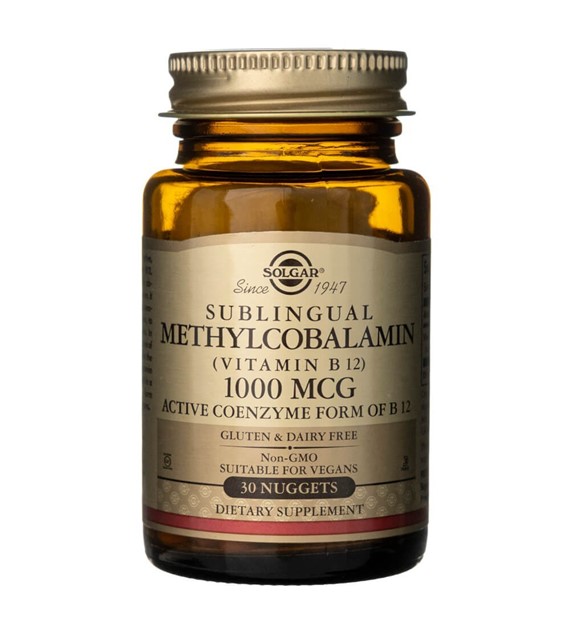 Solgar Metylkobalamin pod jazyk ( Vitamin B12 ) 1000 mcg - 30 kuliček