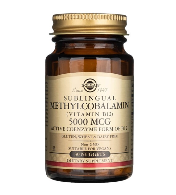 Solgar Metylkobalamin pod jazyk (Vitamin B12) 5000 mcg - 30 tablet