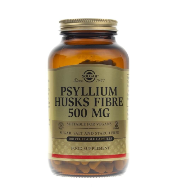 Solgar Psyllium Husks Fiber 500 mg - 200 Veg Capsules