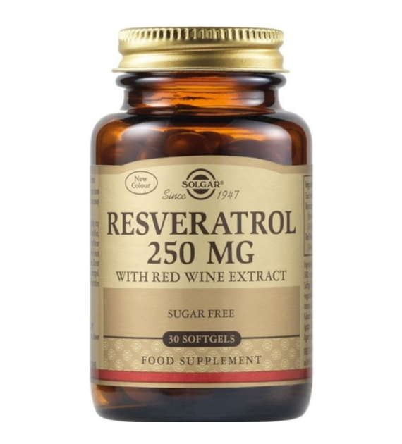 Solgar Resveratrol 250 mg with Red Wine Extract - 30 Softgels