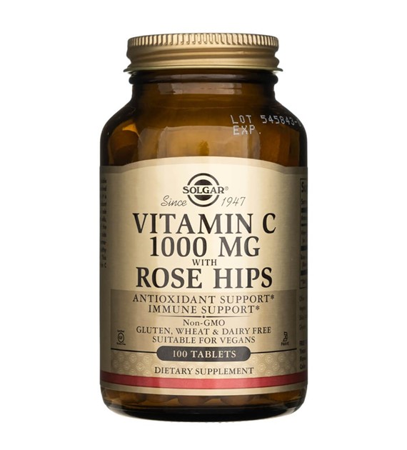 Solgar Vitamin C 1000 mg with Rose Hips - 100 Tablets