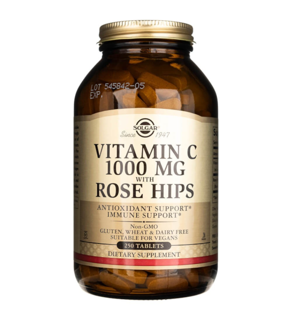 Solgar Vitamin C 1000 mg with Rose Hips - 250 Tablets