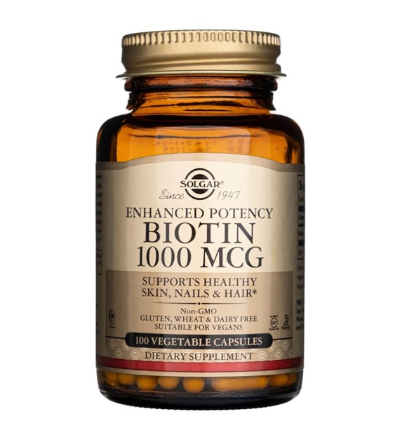 Solgar Biotin 1000 mcg - 100 pflanzliche Kapseln