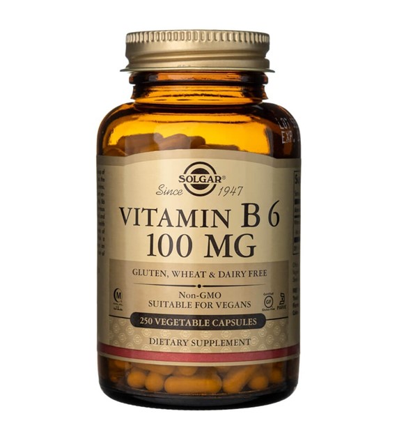 Solgar Vitamin B6 100 mg - 250 pflanzliche Kapseln