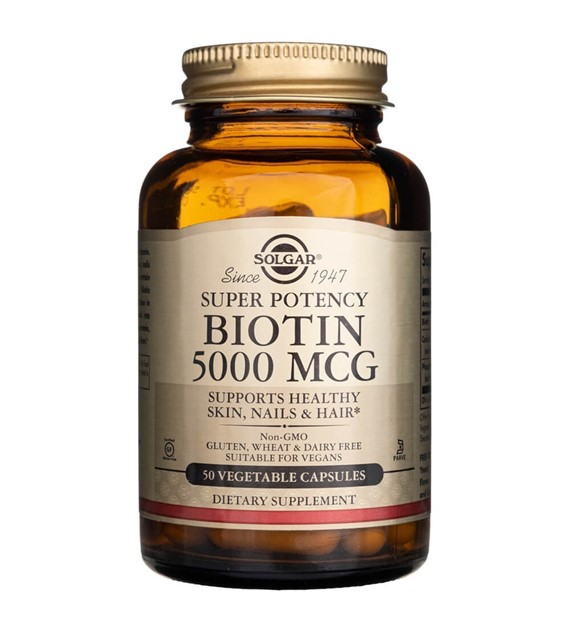 Solgar Biotin 5000 mcg - 50 Veg Capsules