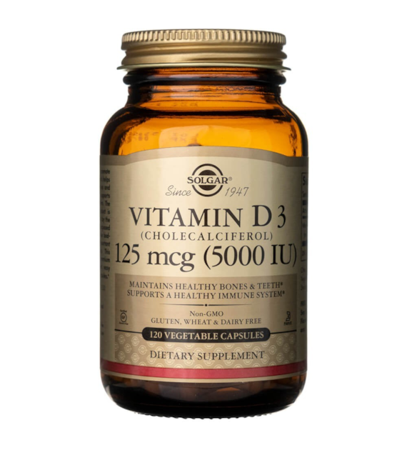 Solgar Witamina D3 (5000 IU) 125 mcg - 120 kapsułek