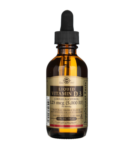 Solgar Liquid Vitamin D3 125 mcg (5000 IU) Natural Orange Flavor - 59 ml
