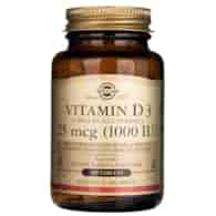 Solgar Vitamin D3 25 mcg (1000 IU) - 180 Tablets