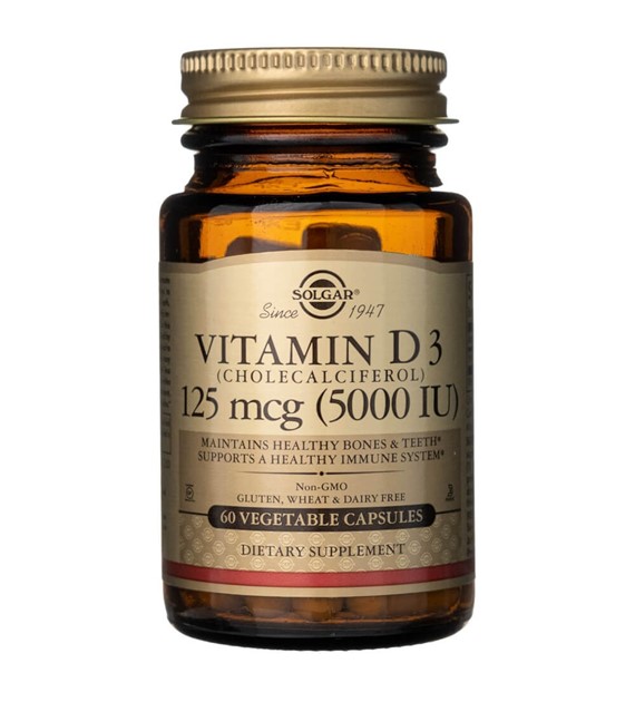 Solgar Vitamin D3 125 mcg (5000 IU) - 60 veg. kapslí